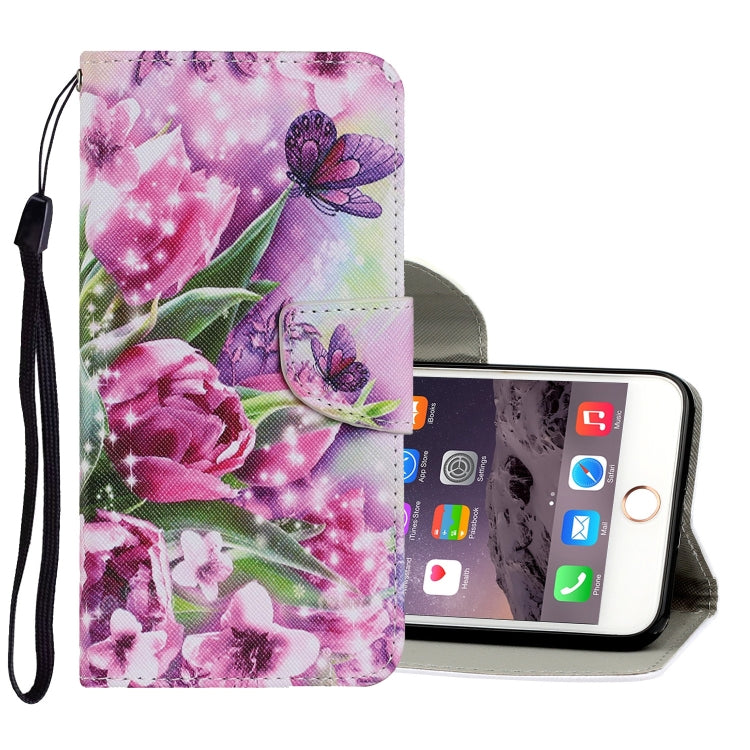 Coloured Drawing Pattern Horizontal Flip PU Leather Case with Holder & Card Slots & Wallet & Lanyard, For iPhone 8 Plus & 7 Plus