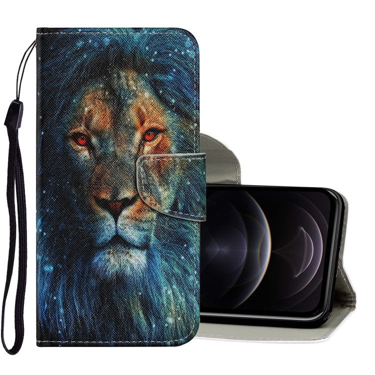 Coloured Drawing Pattern Horizontal Flip PU Leather Case with Holder & Card Slots & Wallet & Lanyard, For iPhone 12 / 12 Pro