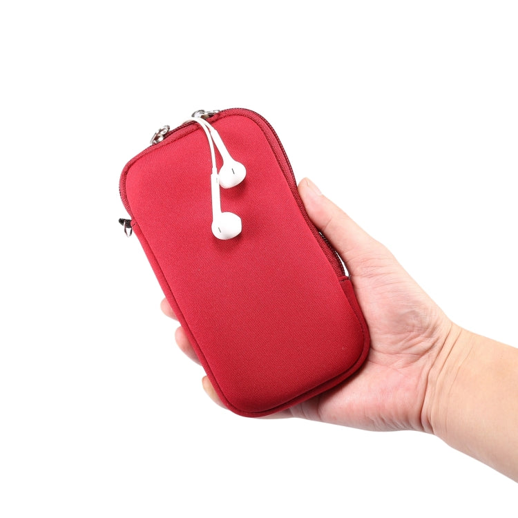 Universal Elasticity Zipper Protective Case Storage Bag with Lanyard For iPhone 12 mini / 4.7-5.4 inch Smart Phones, For iPhone 12 mini