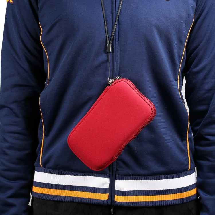Universal Elasticity Zipper Protective Case Storage Bag with Lanyard For iPhone 12 mini / 4.7-5.4 inch Smart Phones, For iPhone 12 mini
