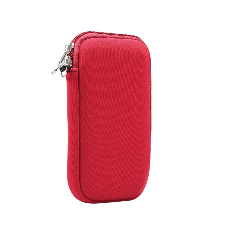 Universal Elasticity Zipper Protective Case Storage Bag with Lanyard For iPhone 12 / 12 Pro / 6.1 inch Smart Phones, For iPhone 12 / 12 Pro