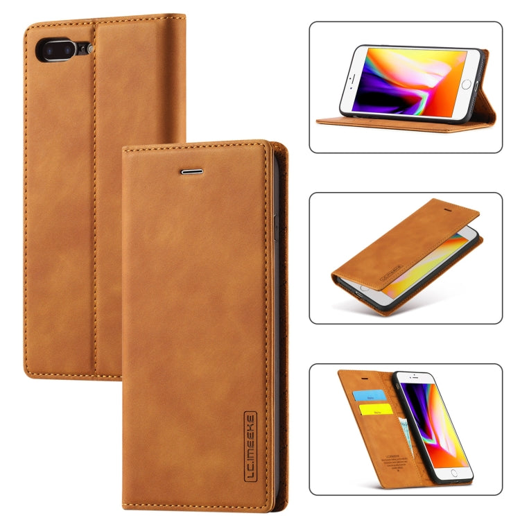 LC.IMEEKE Strong Magnetism Ultra-thin Horizontal Flip Shockproof Matte TPU + PU Leather Case with Holder & Card Slots & Wallet, For iPhone 8 Plus / 7 Plus, For iPhone 11, For iPhone 11 Pro, For iPhone 11 Pro Max