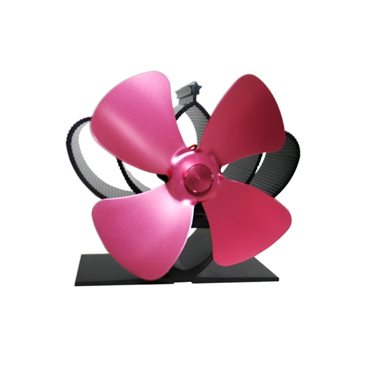 YL201 4-Blade High Temperature Metal Heat Powered Fireplace Stove Fan, YL201 (Grey), YL201 (Gold), YL201 (Rose Red), YL201 (Silver), YL201 (Black), YL201 (Bronze)