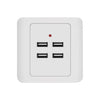 5V 3.1A 4 Ports USB Wall Charger Adapter Dock Station Socket Power Panel, 36V input, 4 Ports USB 2.0