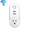 SA-002 2 USB Ports + 1 EU Socket WiFi Smart Power Plug Socket, Compatible with Alexa and Google Home, AC 110V-230V, US Plug, UK Plug