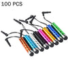 100 PCS 2-in-1 Earphone Dust Plug & Stylus Pen for Phones/Tablets, 4.5x0.8cm, Random Colors