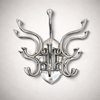 Metal Swivel Coat Rack | Polished Aluminium 5 Hook Wall Hanger