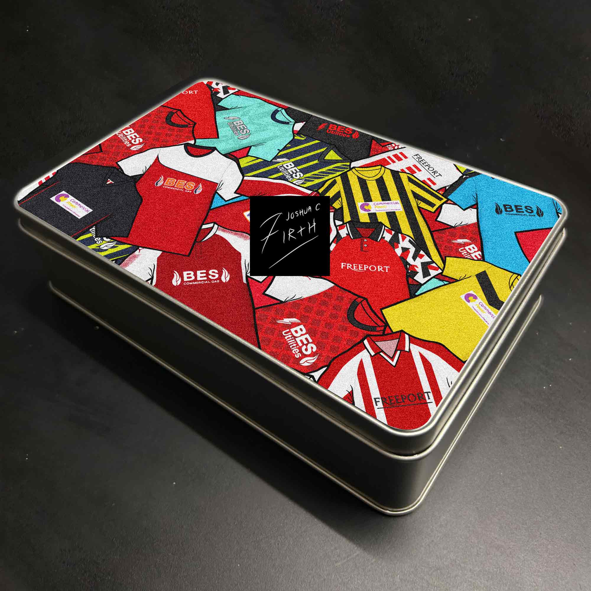 Fleetwood Inspired Football Retro Shirts Metal Sweets / Biscuit Tin
