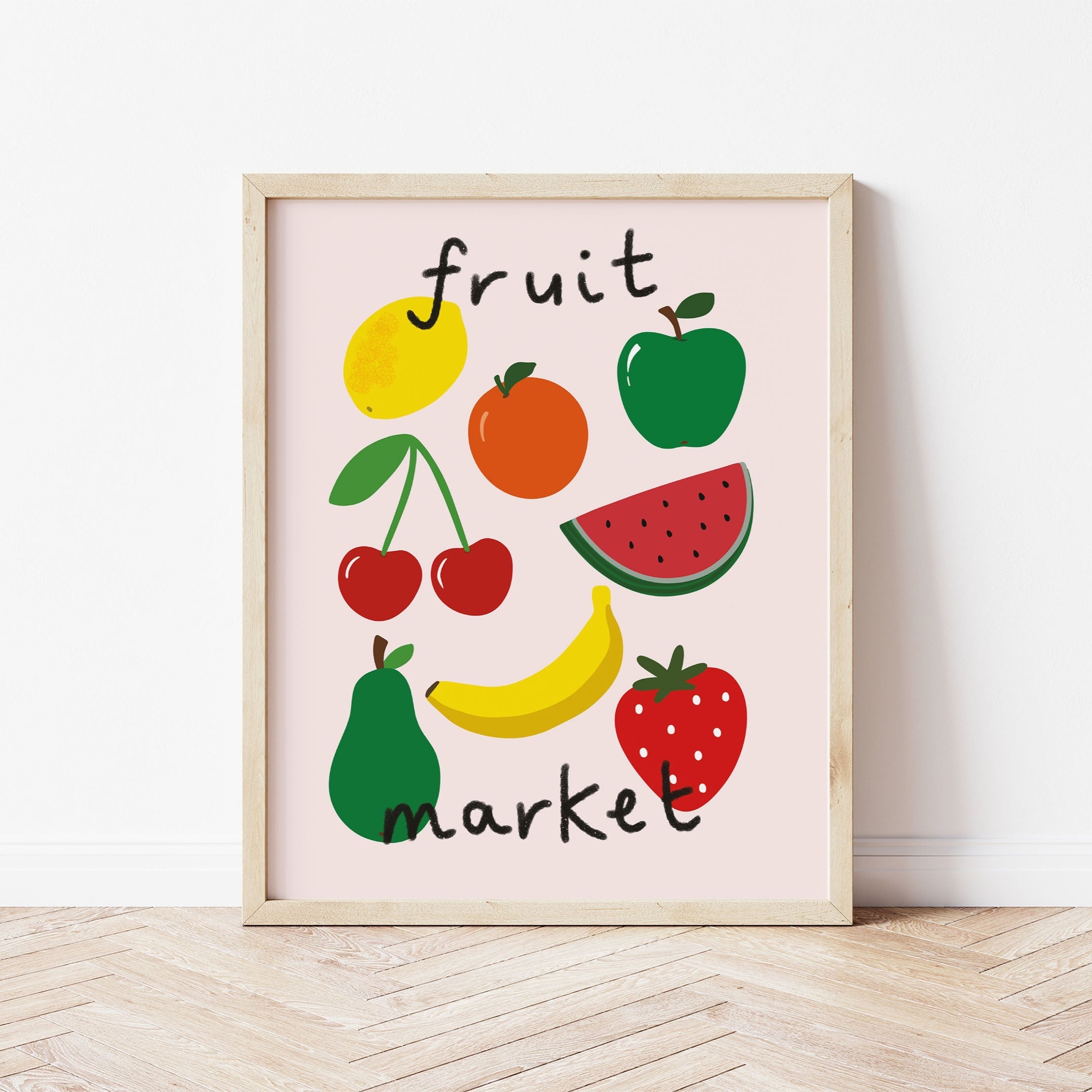 Fruit Market kids wall art print
