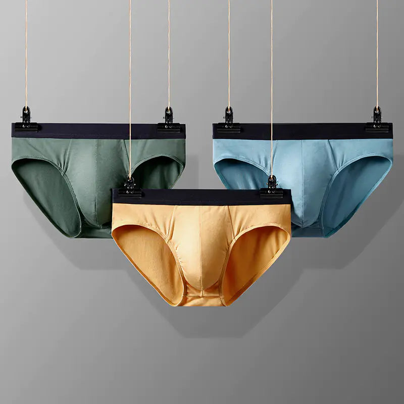 Men's Antibacterial Breathable Mid-Waist Briefs