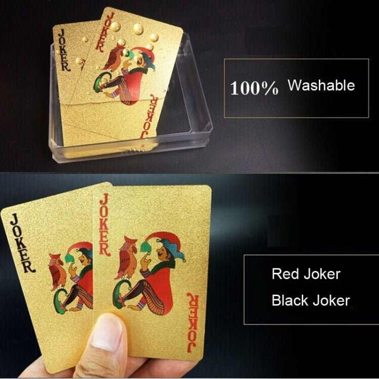 Creative Frosted Back Texture Plastic From Vegas to Macau Playing Cards Texas Poker with Wooden Gift Box, Golden Tattice Gift Box, Golden Dollar Wooden Gift Box