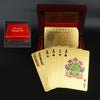 Creative Frosted Back Texture Plastic From Vegas to Macau Playing Cards Texas Poker with Wooden Gift Box, Golden Tattice Gift Box, Golden Dollar Wooden Gift Box