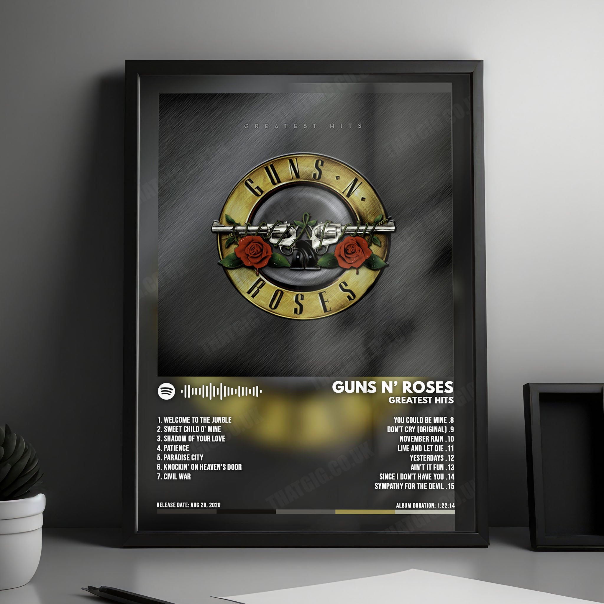 Guns 'N' Roses "Greatest Hits" Album Cover Poster - With Complete Track list