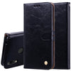 Business Style Oil Wax Texture Horizontal Flip Leather Case for Huawei Y7 (2019), with Holder & Card Slots & Wallet, For Huawei Y7 (2019)