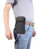 Single checked denim Multi-functional Universal Mobile Phone Waist Pack Case for 6.3 Inch or Below Smartphones