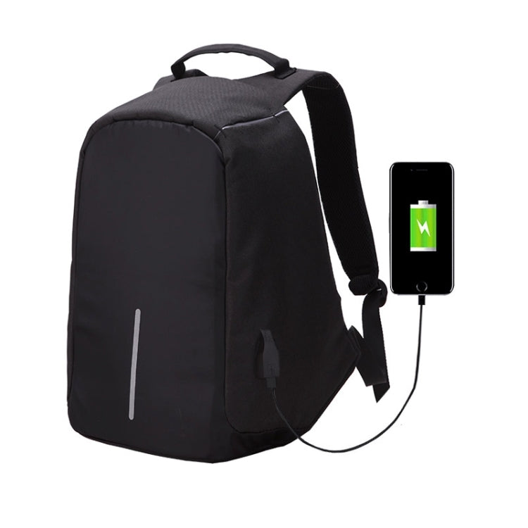 Multi-Function Large Capacity Travel Anti-theft Security Casual Backpack Laptop Computer Bag with External USB Charging Interface for Men / Women, Size: 42 x 29 x 14 cm, Black, Grey, Blue, Purple