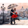 DIY Creative Paint By Numbers Oil Painting Kiss Lovers Art Painting without Framework, Size: 40*50 cm, Kiss Lovers Art Painting