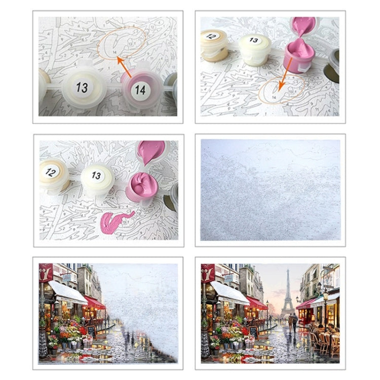 DIY Creative Paint By Numbers Oil Painting Kiss Lovers Art Painting without Framework, Size: 40*50 cm, Kiss Lovers Art Painting