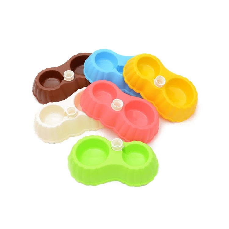 Pumpkin Shape Dog Cat Food Dish + Drinking Water Double Bowls with Automatic Water Dispenser, Size: S, Size: S  Magenta, Size: S  Green