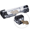 Door Humane Animal Live Cage, Rat, Mouse and More Small Rodents ABS Material Transparent Trap Cage