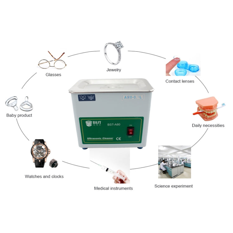 BEST-A80 0.7L Ultrasonic Washing Machine (Voltage 220V), BEST-A80 0.7L