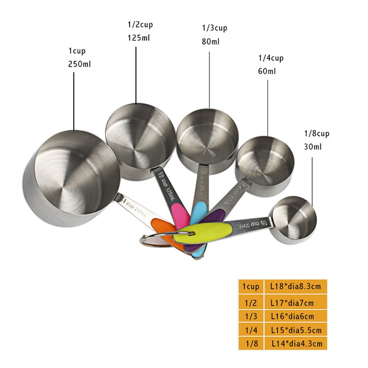 kn650 10 in 1 Colorful Stainless Steel Measuring Spoon Cake Mold Baking Tool Set, 10 in 1  Measuring Spoon(Colorful)