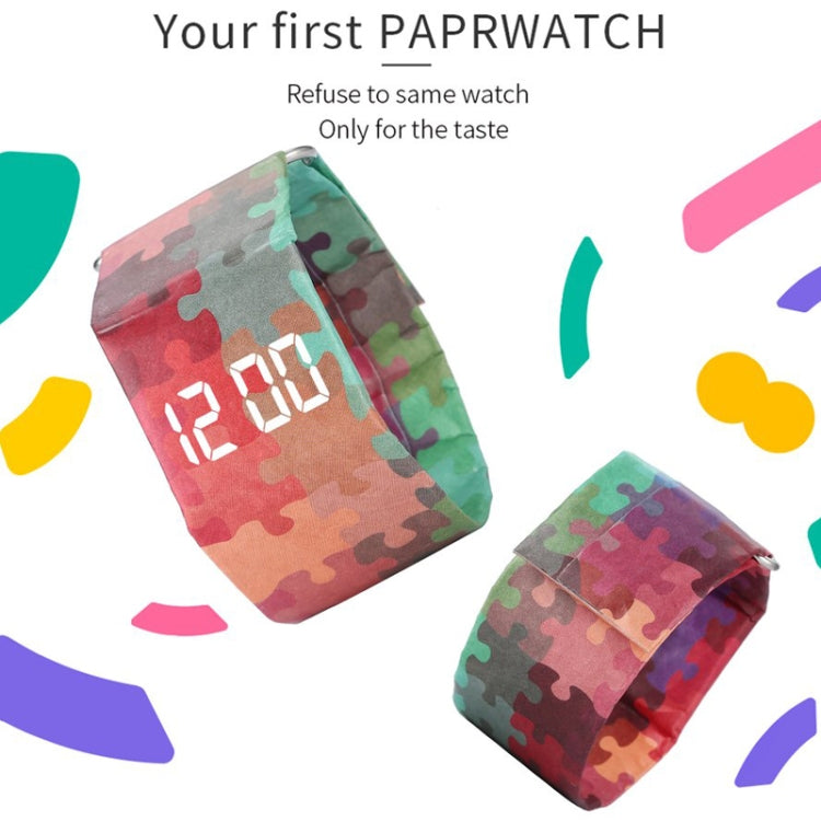 Adventure Pattern Creative Fashion Waterproof Paper Watch Intelligent Paper Electronic Wristwatch, Adventure Pattern