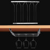 MICLAN Four Rows Stainless Steel Hanging Wine Glass Holder, Size: 34*38*43cm, Size: 34*38*43cm