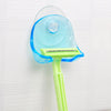 Bathroom Storage Tools Suction Cup Shaving Razor Rack Holder Storage Shaver Rack Wall Hook Hangers Sucker(Clear Blue), Shaving Razor Rack Holder