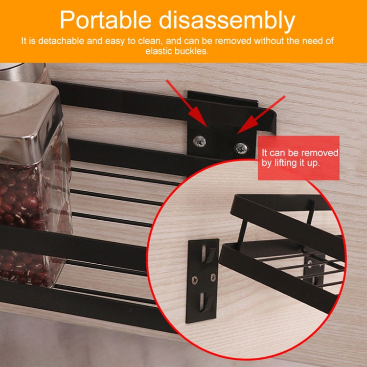 30cm Kitchen Punch-free Wall Mount Seasoning Storage Rack, 30cm