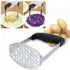 Stainless Steel Manual Pumpkin Potato Ricer Masher with Broad and Ergonomic Horizontal Handle, Single layer stainless