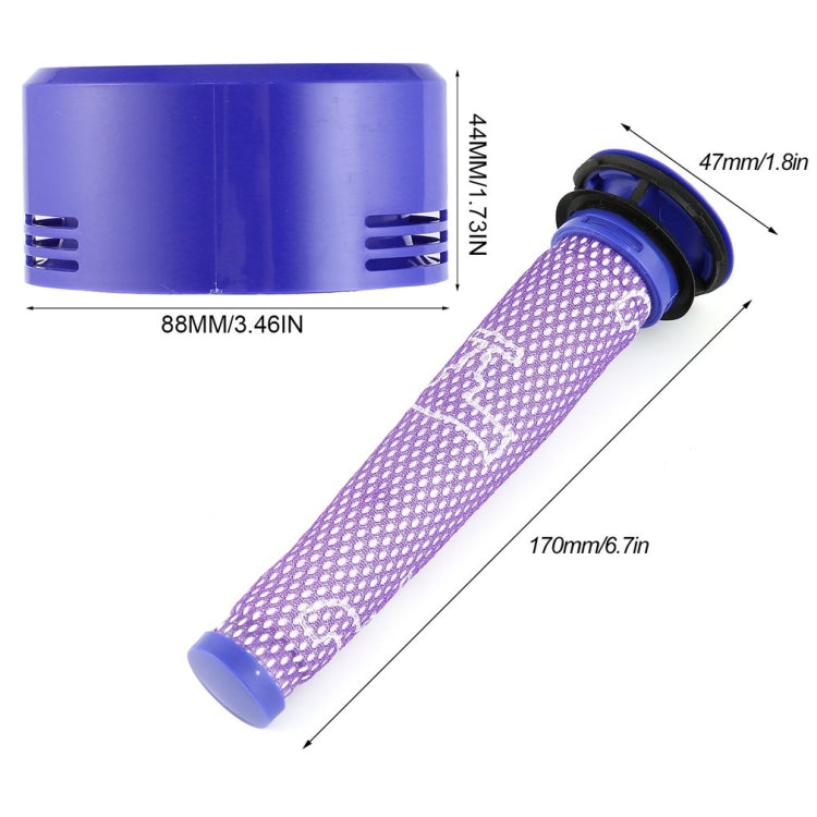 XD936 5 in 1 Pre Filter Core + Rear Filter Core + Cleaning Brush for Dyson V7 / V8  Vacuum Cleaner Accessories