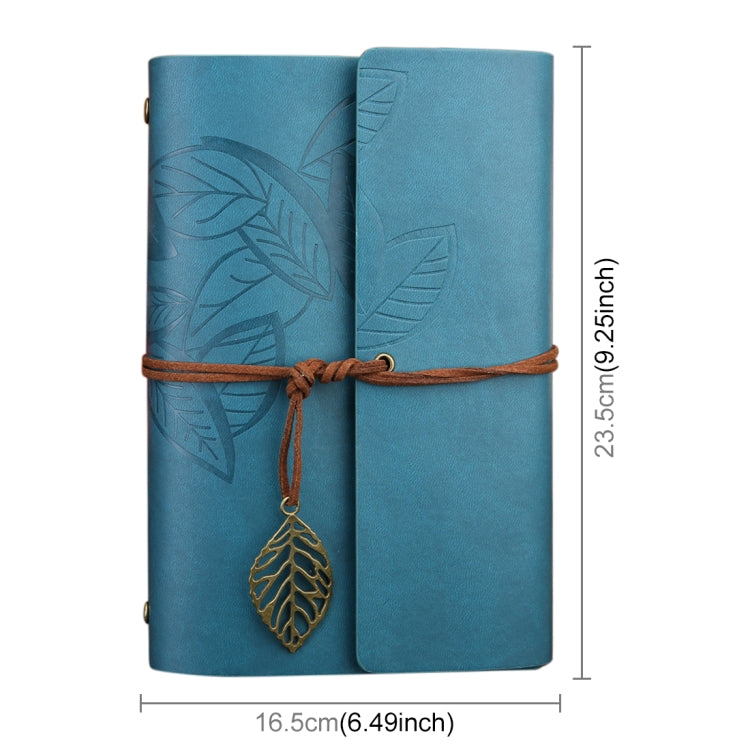 Creative Retro Autumn Leaves Pattern Loose-leaf Travel Diary Notebook, Size: L, L