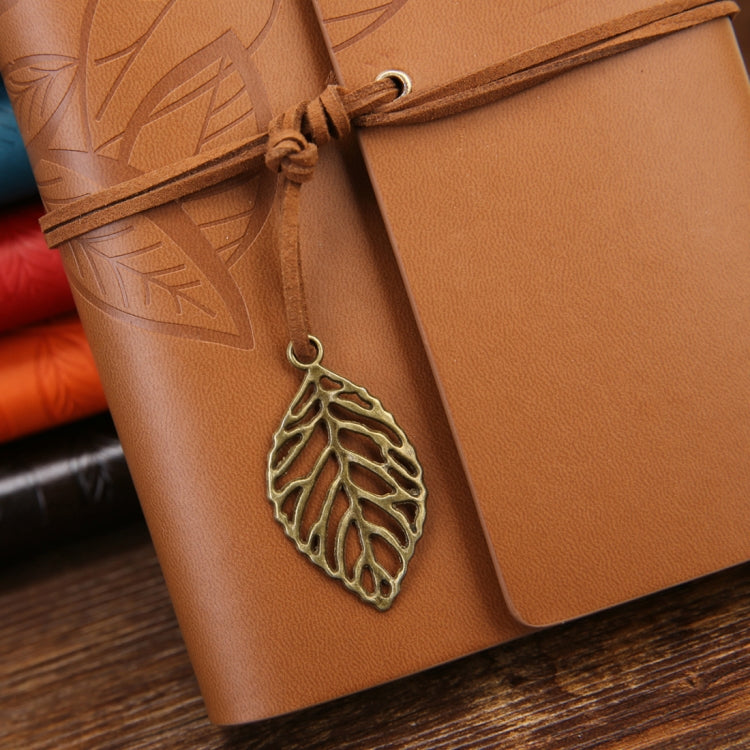 Creative Retro Autumn Leaves Pattern Loose-leaf Travel Diary Notebook, Size: S, S