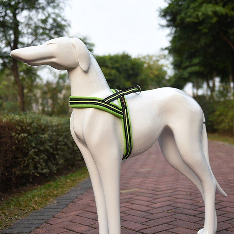 Pet Dogs A7 Reflective Polyester Chest Harness Lead Leash Traction Big Dogs Safety Chain Rope Collar, Size: S, 2.0*50*62cm, Size: S, 2.0*50*62cm
