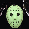 Halloween Party Cool Thicken Jason Mask, Fluorescent Green, Gold, Red + White, Silver