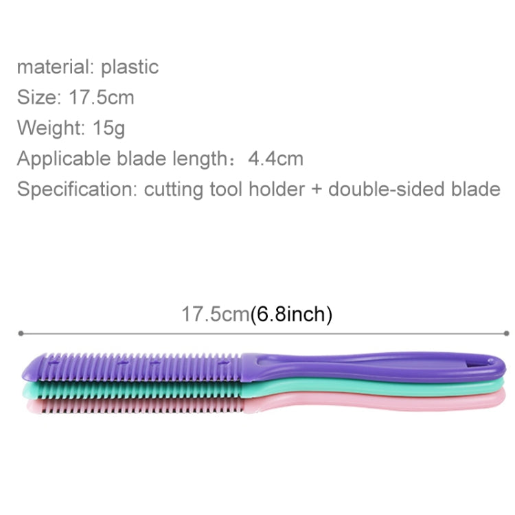 3pcs Hair Tools Double-sided Knife Hair Comb Hair Bangs Trimmer Thinning Device Hair Clipper,  Random Color Delivery, 10 PCS Random Color Delivery