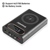 HAWEEL DIY 4 x 21700 Battery 22.5W Fast Charge 15W Wireless Charging Power Bank Box Case with Display, Not Include Battery (Black)