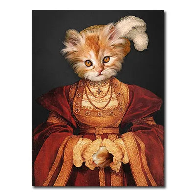 Retro Animal Portrait Wall Art Poster – Modern Nordic Home Décor