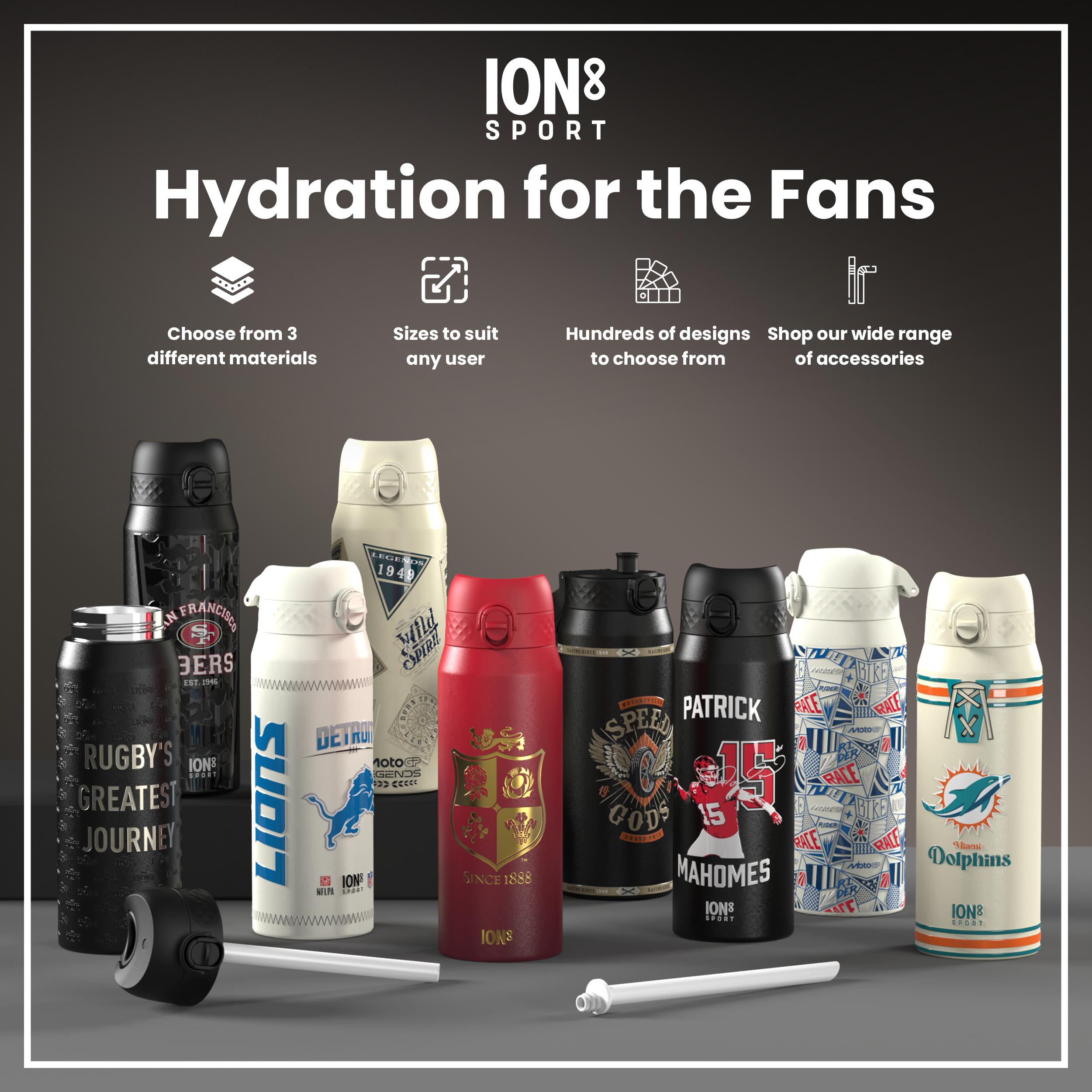 NFL x ION8 Insulated Steel Water Bottle, NFL Seahawks, 750ml (24oz)