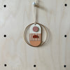 Warm Tones Small Geometric Wall Hanging - Mini Mid-Century Wall Art - Little Wooden Decoration - Contemporary Wall Decor