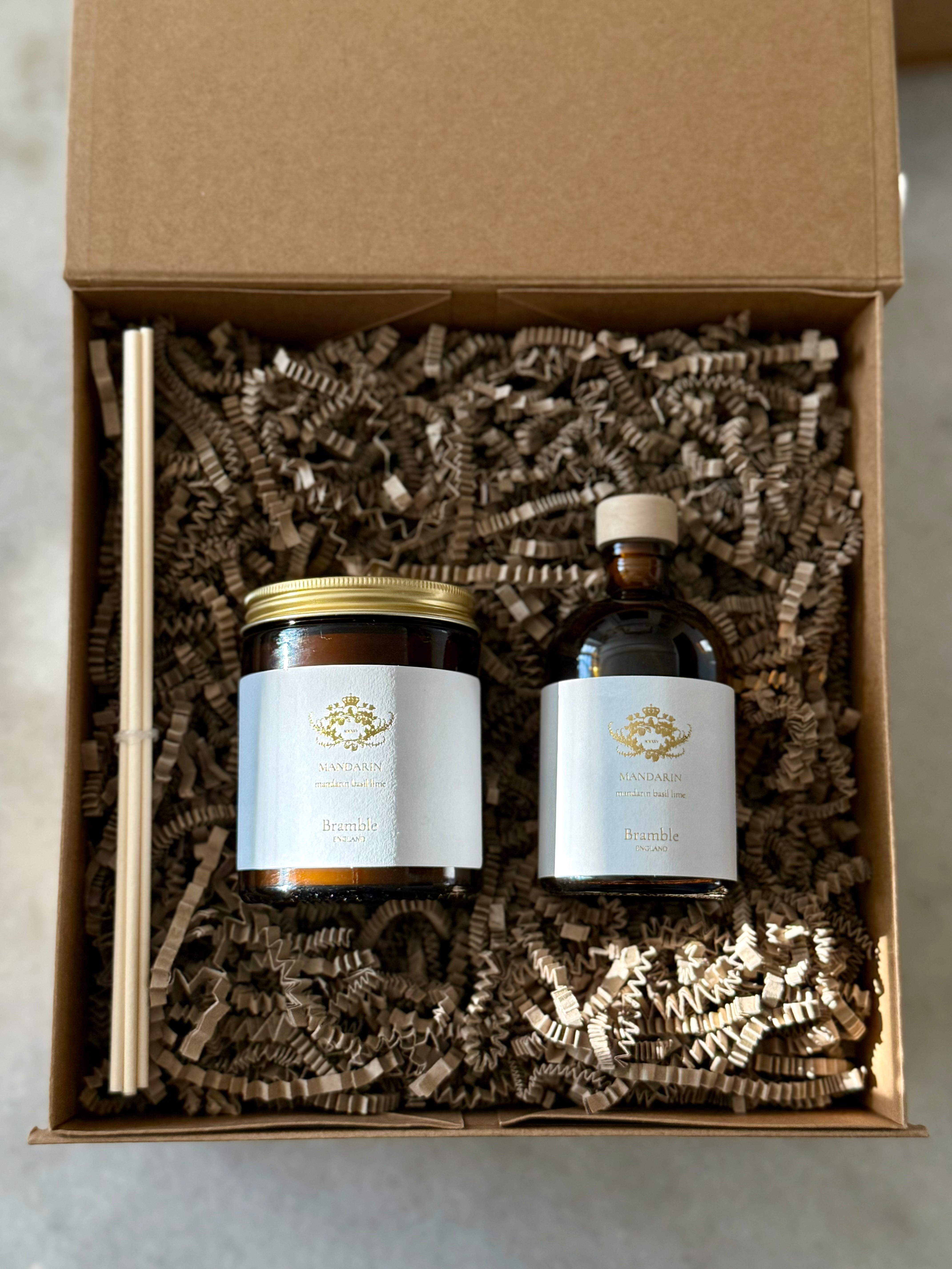 MANDARIN DIFFUSER + CANDLE SET