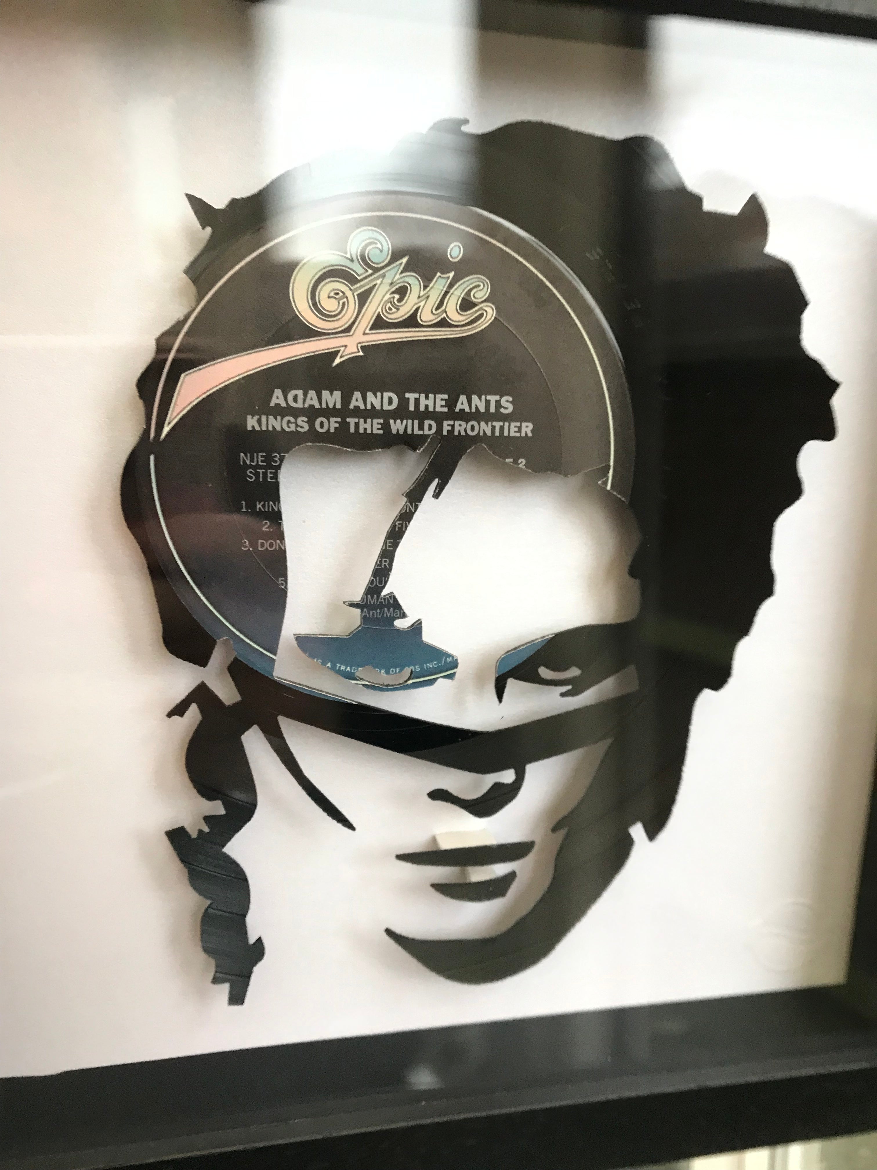 Adam and the Ants - Kings of the Wild Frontier Silhouette Vinyl Record Art 1980