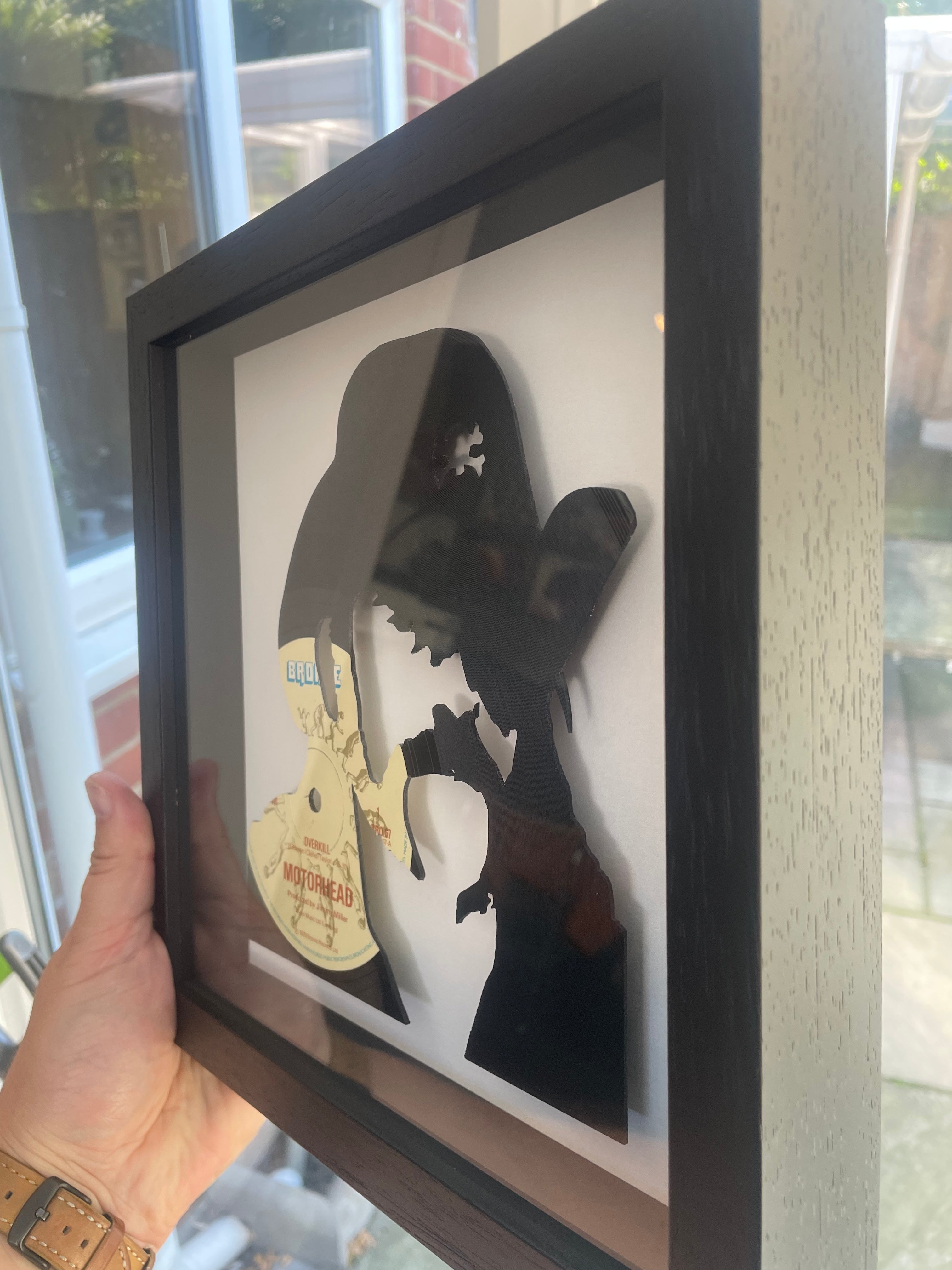 Lemmy from Motorhead - No Remorse - Vinyl Silhouette Record Art 1984