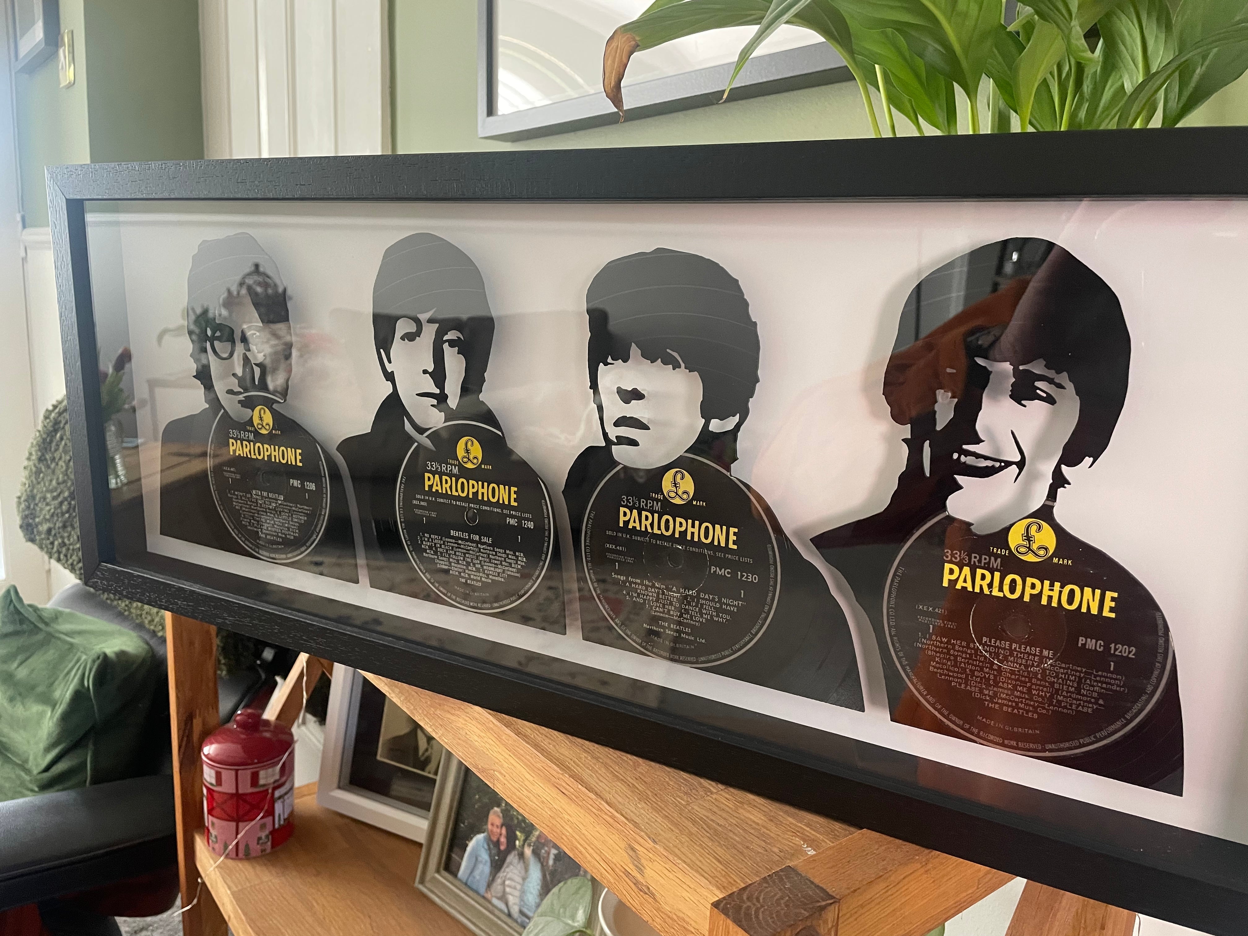 The Beatles LP x4 Vinyl Record Art Collection - Limited Edition