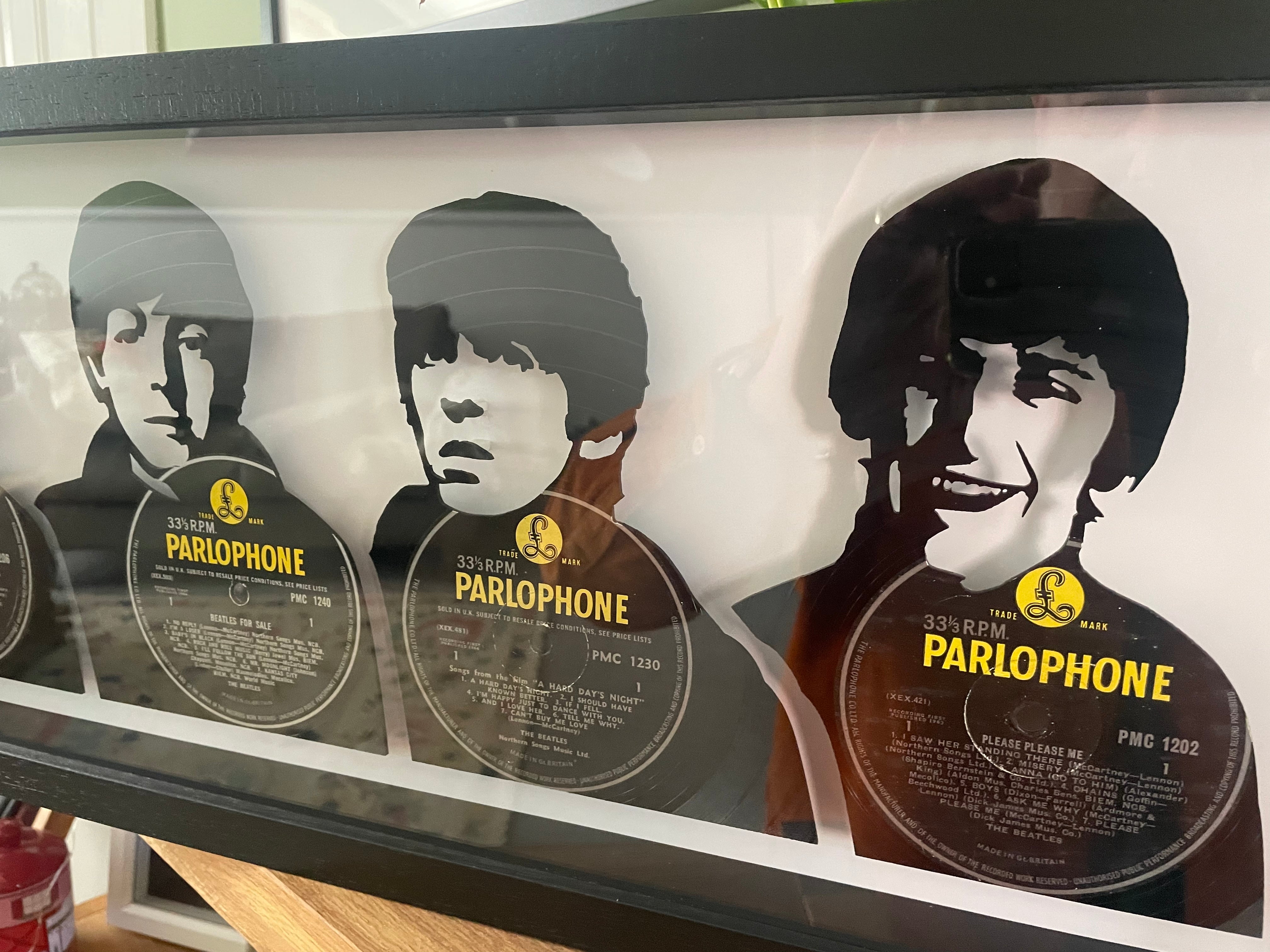 The Beatles LP x4 Vinyl Record Art Collection - Limited Edition