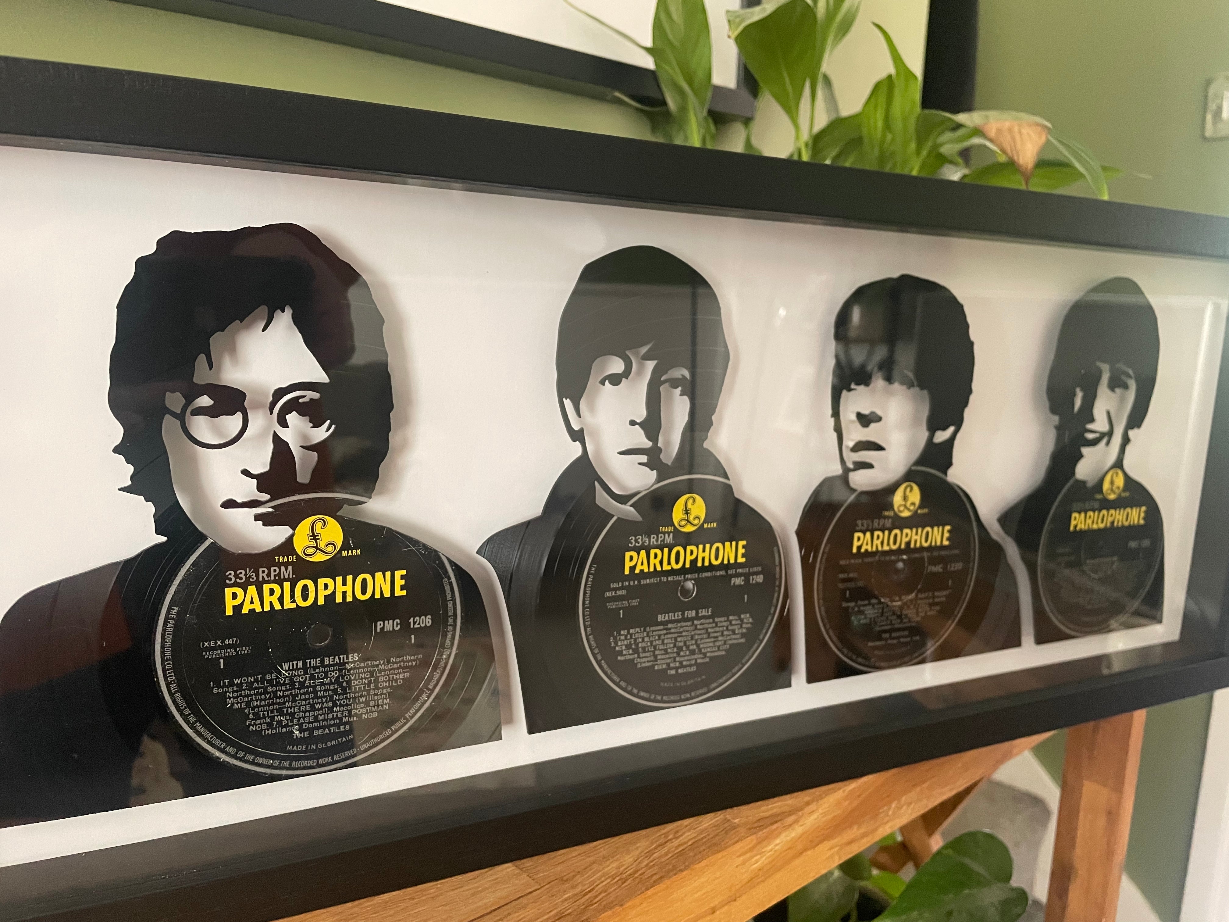 The Beatles LP x4 Vinyl Record Art Collection - Limited Edition