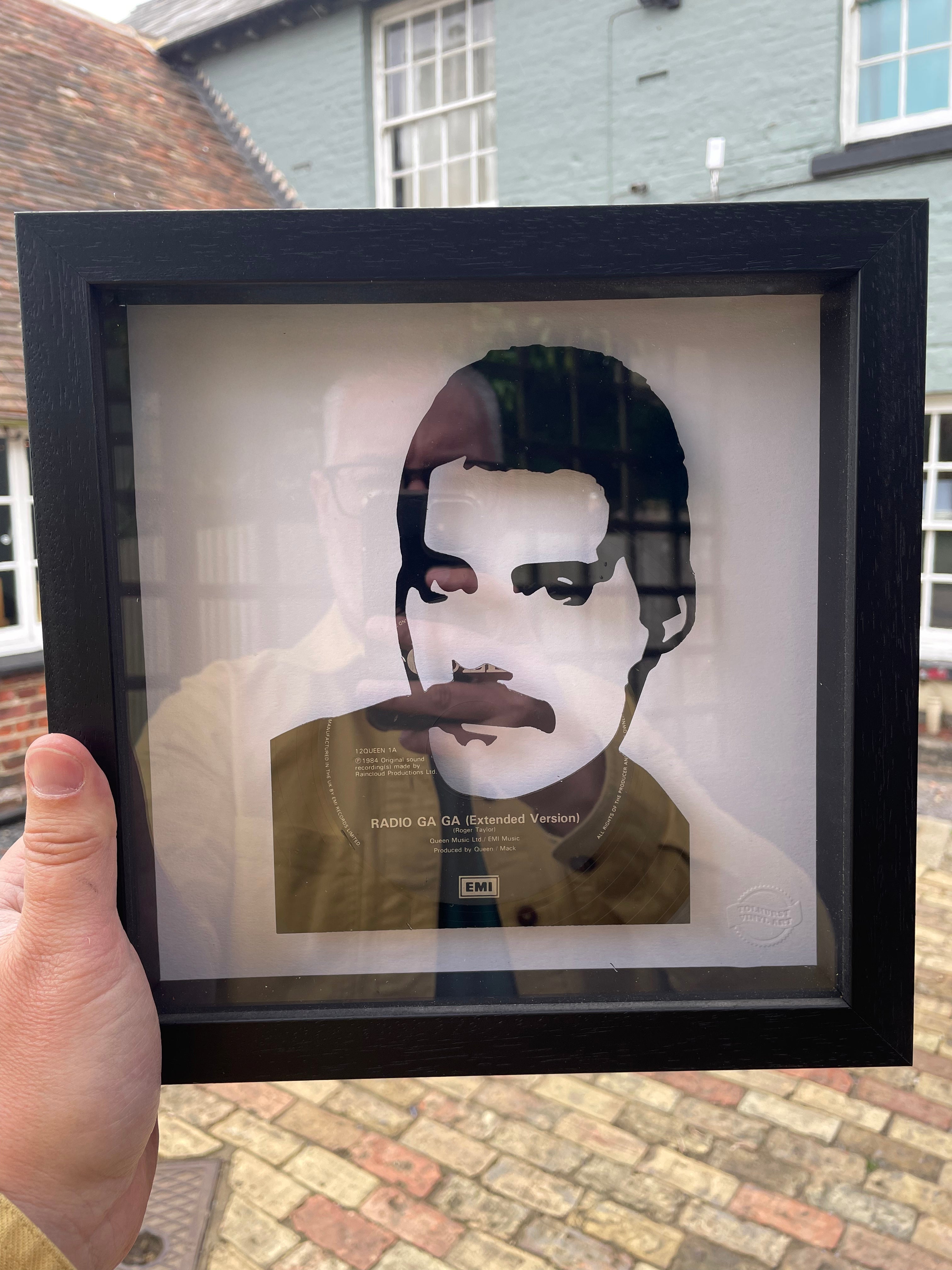 Freddie Mercury 'Radio Ga Ga' Queen Vinyl Record Art 1984
