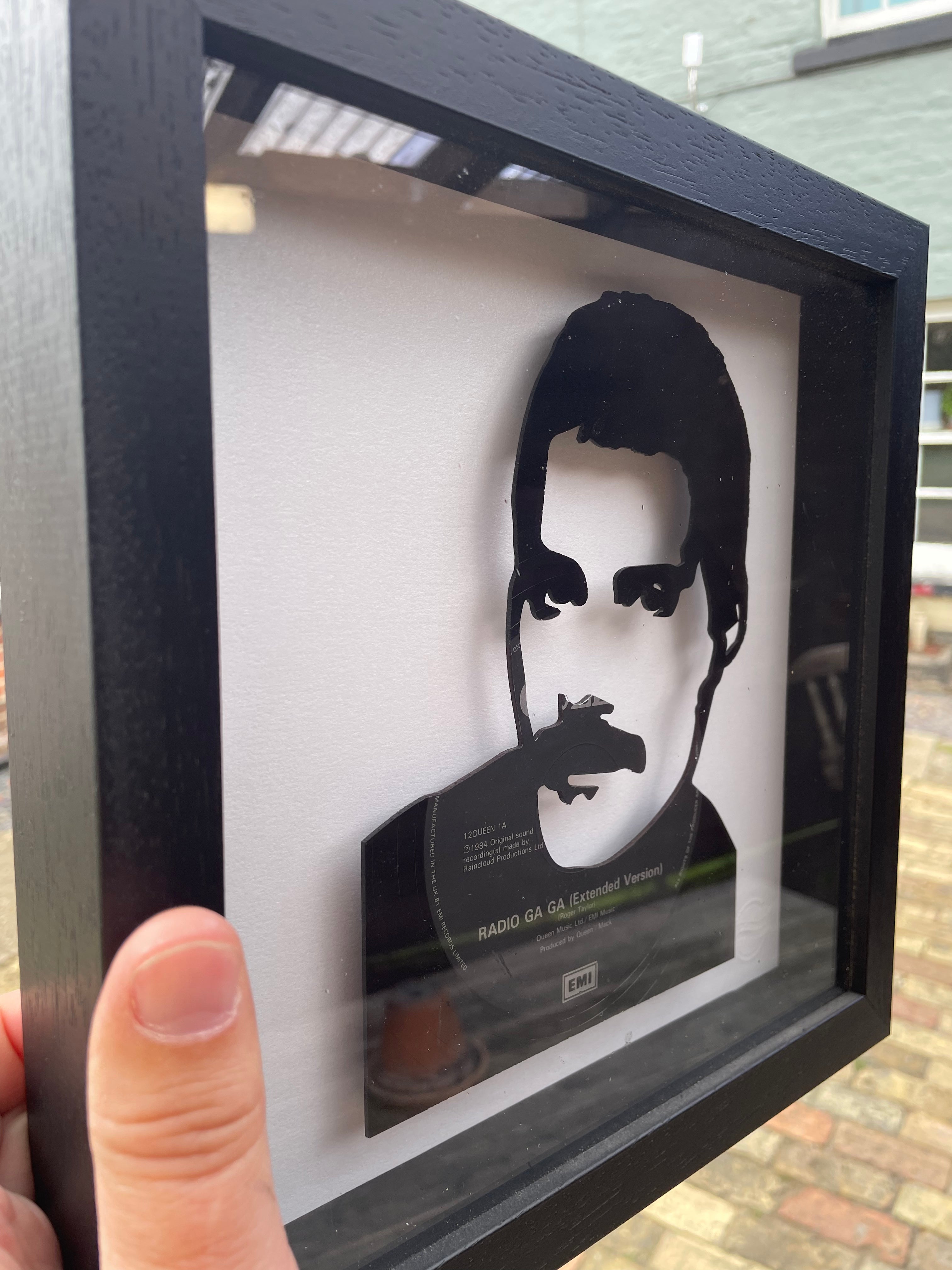 Freddie Mercury 'Radio Ga Ga' Queen Vinyl Record Art 1984