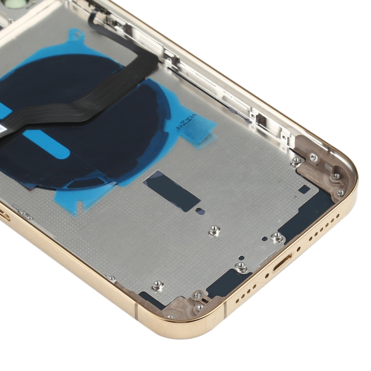 Battery Back Cover (with Side Keys & Card Tray & Power + Volume Flex Cable & Wireless Charging Module) for iPhone 12 Pro Max, For iPhone 12 Pro Max